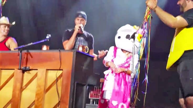 Luke Bryan’s Wife Surprises Him On Stage In A ‘Hello Kitty’ Costume | Country Music Videos