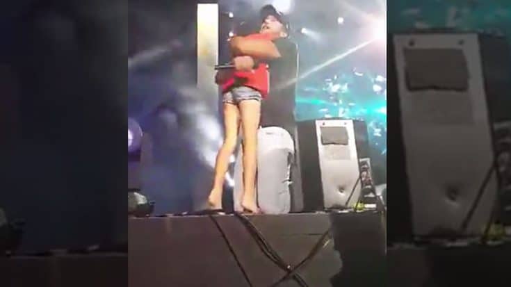 Luke Bryan Halts Mid-Song To Adorably Bring Tiny Fan On Stage | Country Music Videos