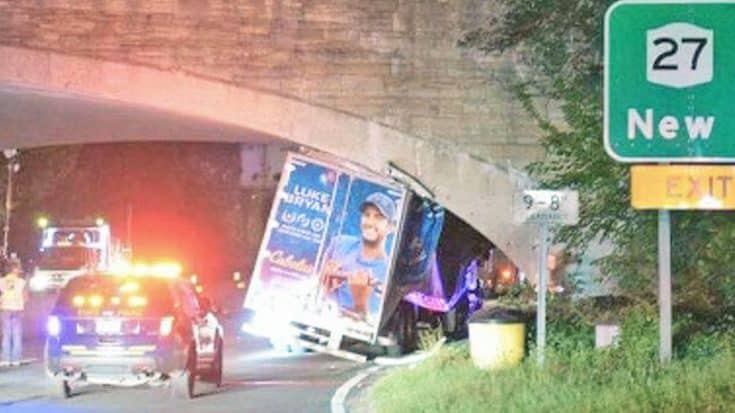 Luke Bryan’s Trailer Strikes Overpass After Leaving Concert | Country Music Videos