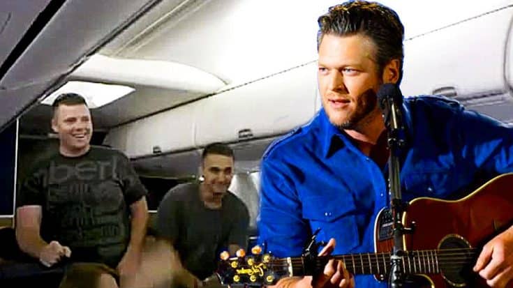 On Flight Home, U.S. Marine Surprises Passengers With Emotional Cover Of ‘Home’ | Country Music Videos