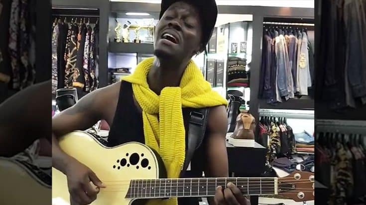 Uganda Man Halts Clothing Store To Wow With Martina McBride Serenade | Country Music Videos