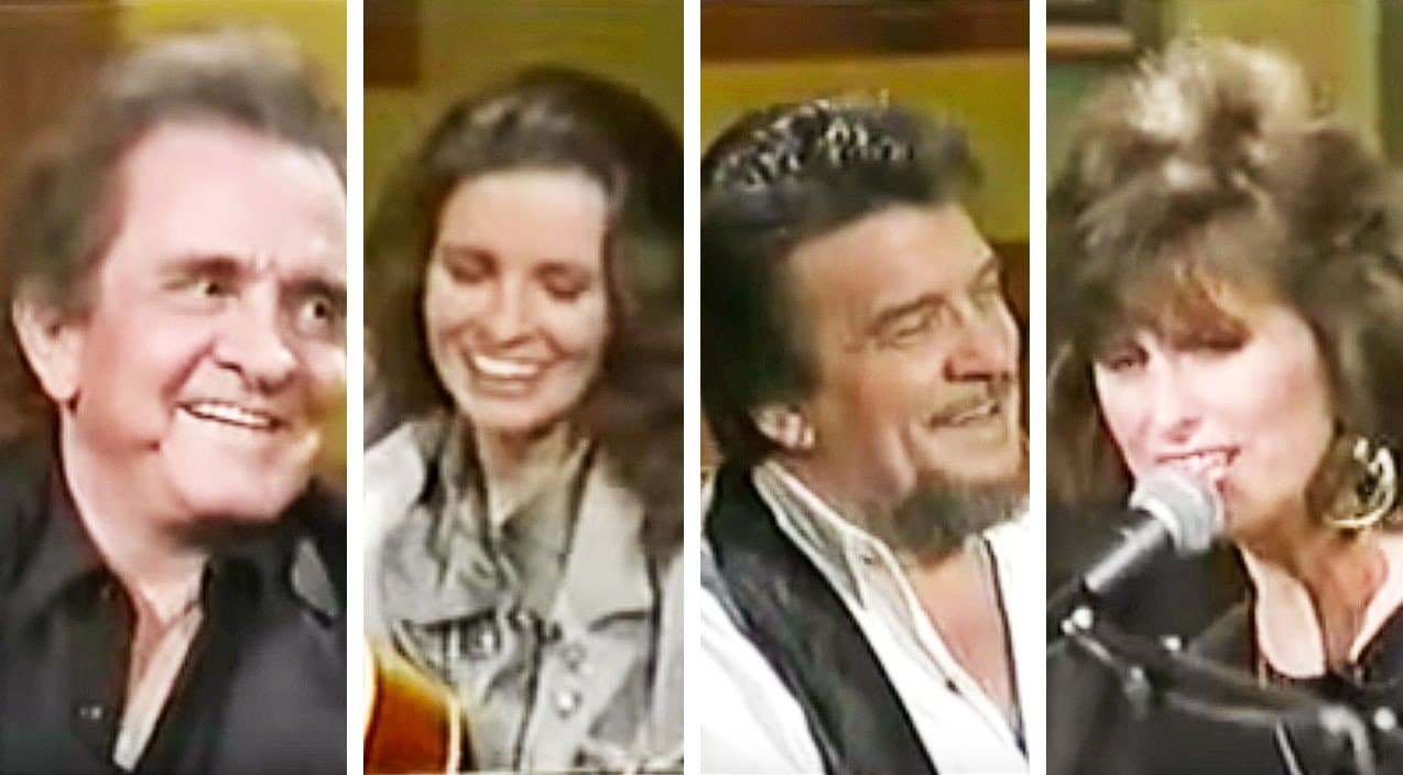Johnny Cash & Waylon Jennings Can’t Stop Smiling While Wives Serenade Them | Country Music Videos