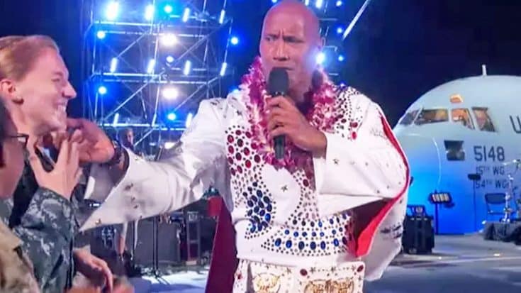 ‘The Rock’ Ignites Military Concert With Fiery Performance Of’ ‘Jailhouse Rock’ | Country Music Videos