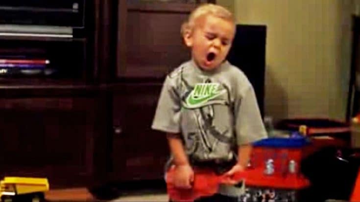 Little Cowboy Rocks Out To Country Jam In Cutest Air Guitar Solo Ever | Country Music Videos