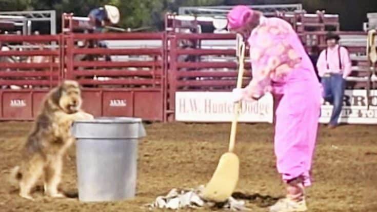 Dog Messes With Rodeo Clown In Skit Called “The Garbageman’s Nightmare” | Country Music Videos