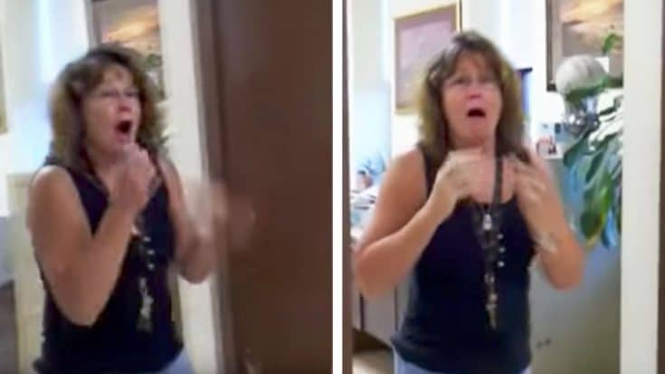 Marine Surprises Mom With Early Visit Home & Her Reaction Is Priceless | Country Music Videos