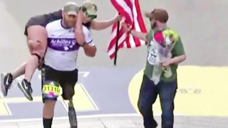 Army Veteran Who Lost His Leg In Battle Stuns When He Carries Partner Across Finish Line | Country Music Videos