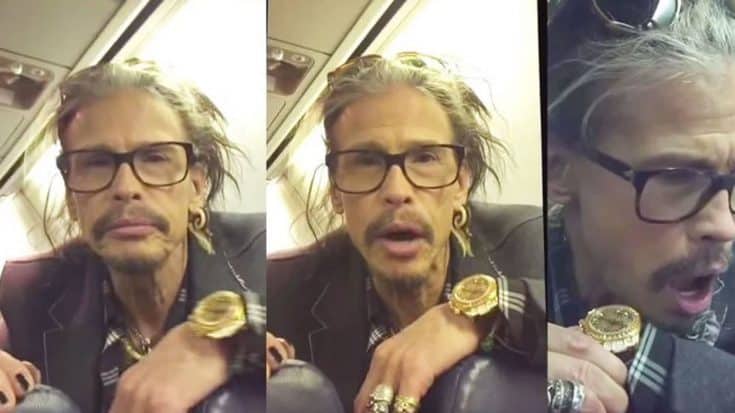 She Sees Steven Tyler On Same Plane, He Turns Around And His Reaction Is Priceless | Country Music Videos