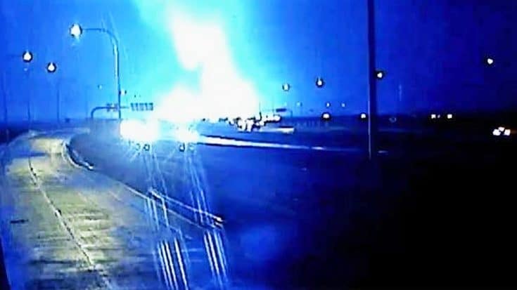 Traffic Cameras Capture Terrifying Texas Tornado Passing Over Highway | Country Music Videos