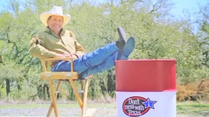 Hysterical Bloopers From George Strait’s ‘Don’t Mess With Texas’ PSA Surfaces | Country Music Videos