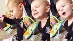 Unsuspecting Toddler Caught On Camera Adorably Singing ‘Jolene’ | Country Music Videos