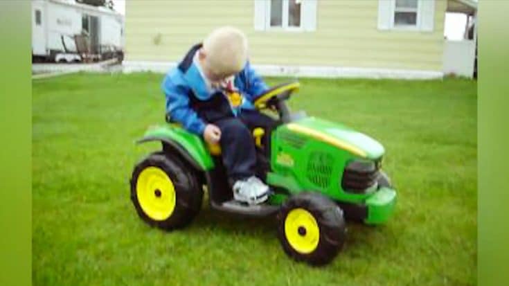 Oh ‘Deere’! Adorable Little Boy Falls Asleep On The Job In Hysterical Tractor Video | Country Music Videos