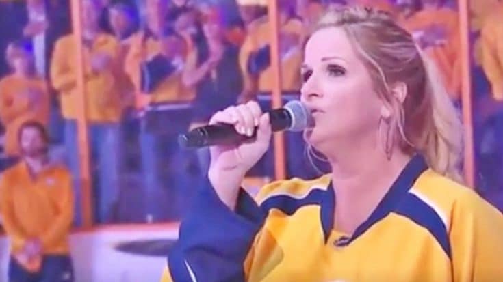 Trisha Yearwood Thrills Nashville Crowd With Flawless National Anthem Performance | Country Music Videos