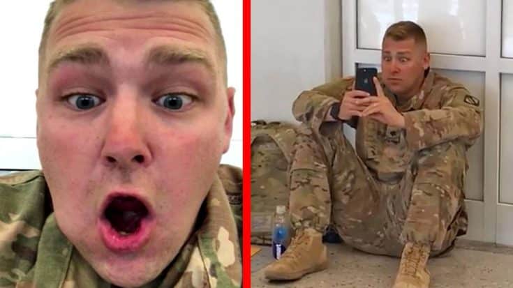 Soldier Sitting In Airport Watches Birth Of His Child Over The Phone | Country Music Videos