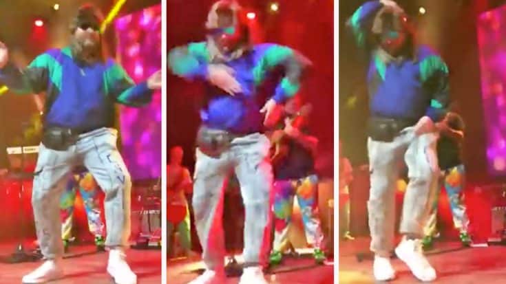 Mullet-Wearing Chris Young Jumps On Stage To Debut Dance Skills | Country Music Videos