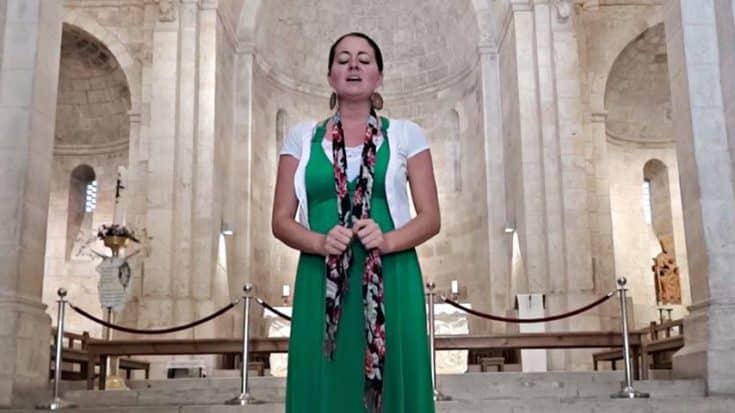 Woman Stands In Empty Jerusalem Church & Sings ‘How Great Thou Art’ | Country Music Videos