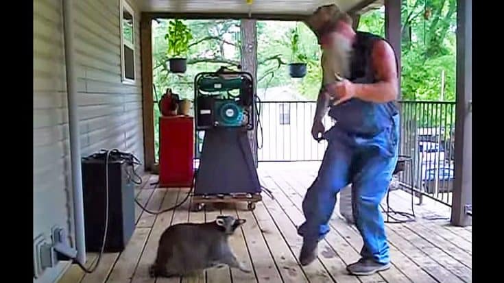 Country Man Starts Dancing & His Pet Raccoon Joins In | Country Music Videos