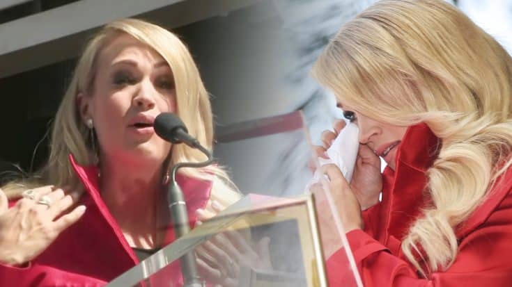 Carrie Underwood Struggles To Hold Back Tears During Moving Speech | Country Music Videos