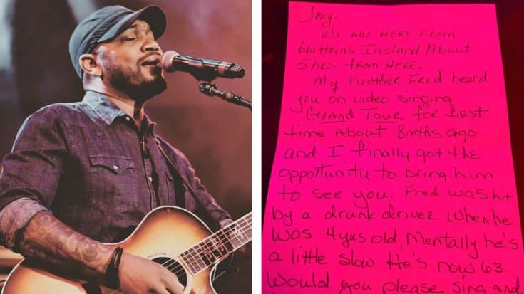 Tony Jackson Receives Handwritten Note That Changes His “Grand Tour” Performance | Country Music Videos