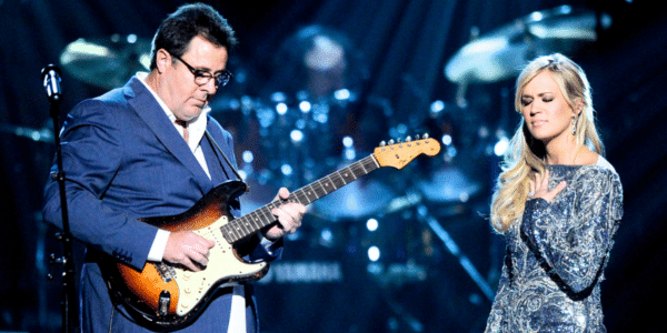 Vince Gill and Carrie Underwood in 2011 when they sang "How Great Thou Art."