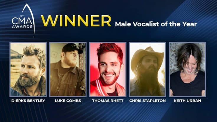 2018 Cma Award For Male Vocalist Of The Year Announced