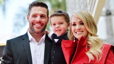 Mike Fisher, Isaiah Fisher, and Carrie Underwood