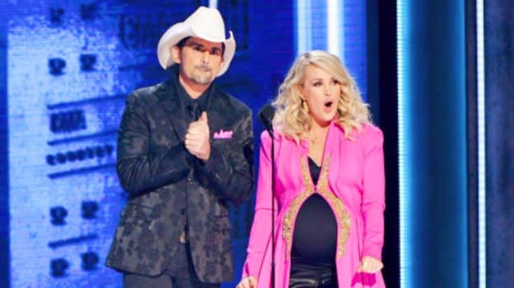 Brad Tricks Carrie Into Saying She’s Having A Baby Boy During 2018 CMA Awards Opening | Country Music Videos
