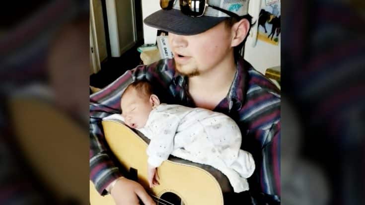 Country-Singin’ Dad Serenades Newborn Baby To Sleep On Guitar | Country Music Videos