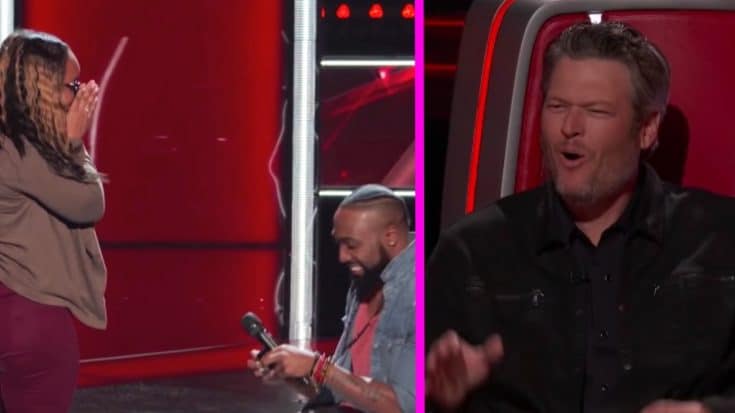 See Why The ‘Voice’ Coaches Can’t Stop Laughing At Singer’s Surprise Proposal | Country Music Videos
