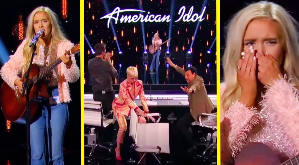 Katy Perry Throws Chair After Laci Kaye Booth Sings Aretha Franklin On