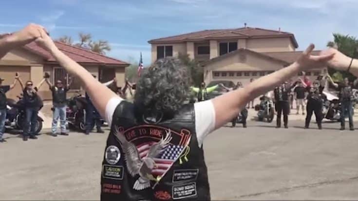 Bikers Go A Cappella With “God Bless The USA” Tribute To WWII Vet | Country Music Videos