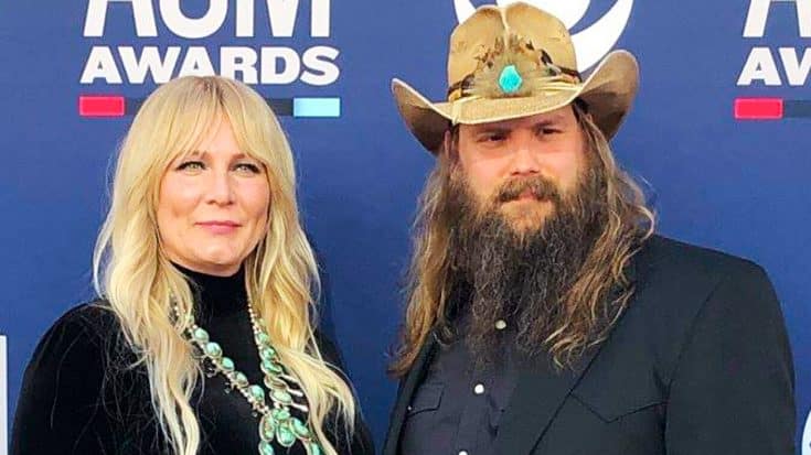 Chris Stapleton’s Wife Shows Off Baby Bump At ACMs | Country Music Videos