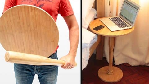 Nightstand That Doubles As A Home Defense Bat And Shield For Sale