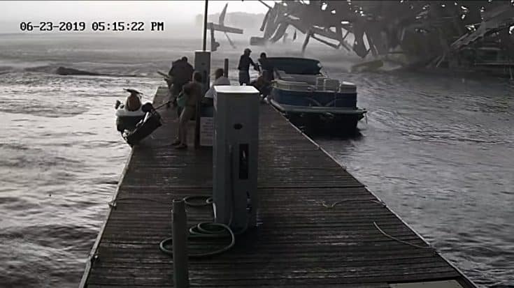 VIDEO: Kentuckians Caught In Tornado As It Shreds Lakeside Dock House | Country Music Videos