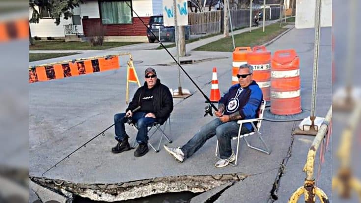 Sinkhole Appears, So 2 Men Decide To Fish Out Of It | Country Music Videos
