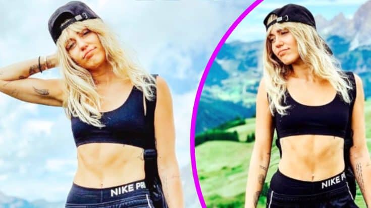 Miley Cyrus Poses In Sports Bra In Post Addressing Breakup | Country Music Videos