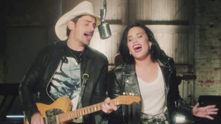 Brad Paisley’s Former Duet Partner Demi Lovato Will Be Singing National Anthem At The Super Bowl | Country Music Videos