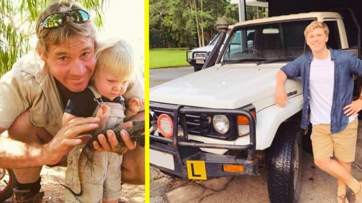 16-Year-Old Robert Irwin Is Learning To Drive In Dad Steve’s Old Car | Country Music Videos