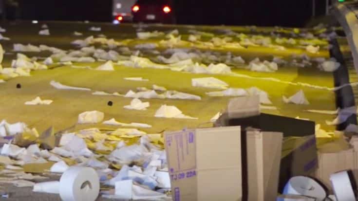 Semi Hauling Load Of Toilet Paper Crashes, Catches Fire On Texas Highway | Country Music Videos