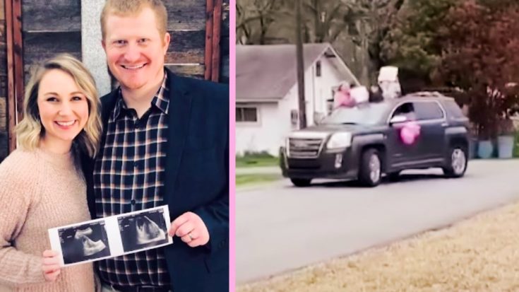 Expecting Couple Surprised With Parade After Canceling Their Gender Reveal Party | Country Music Videos