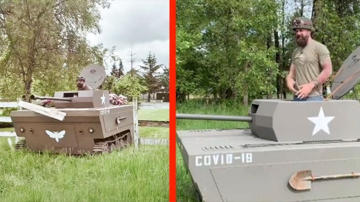 Man Converts Riding Mower Into Army Tank | Country Music Videos