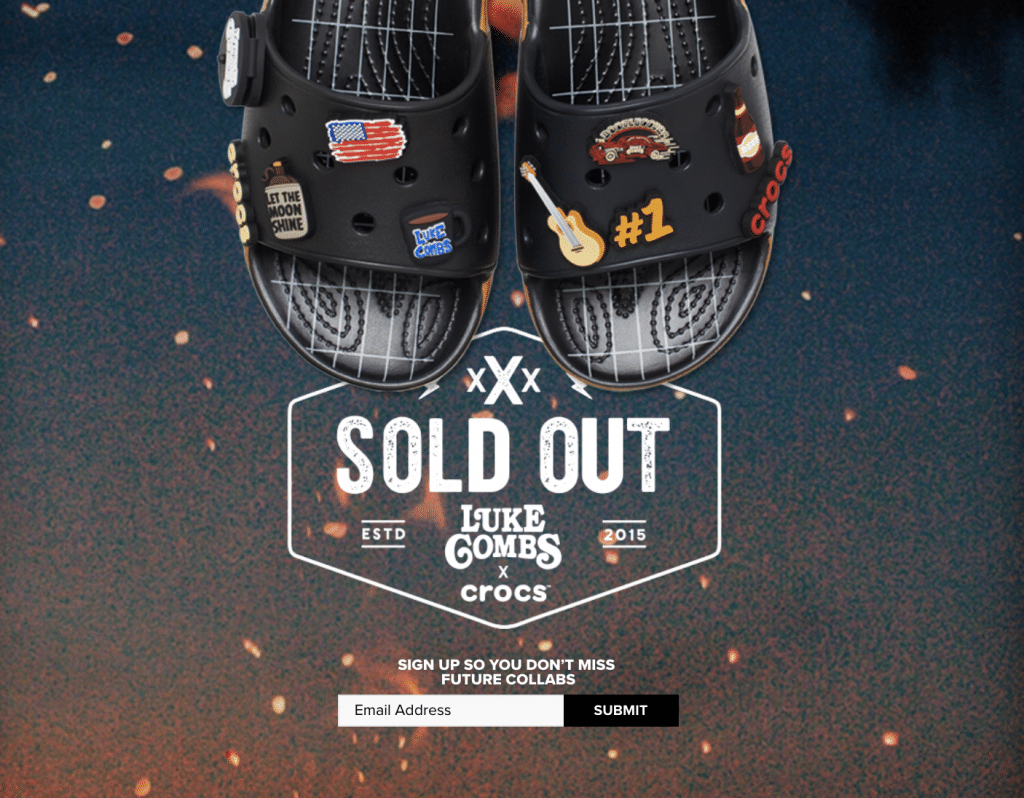 luke combs crocs 2020 white