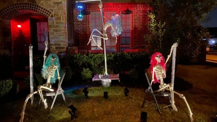 HOA Orders Woman To Remove “Skeleton Strip Club” Halloween Display | Country Music Videos