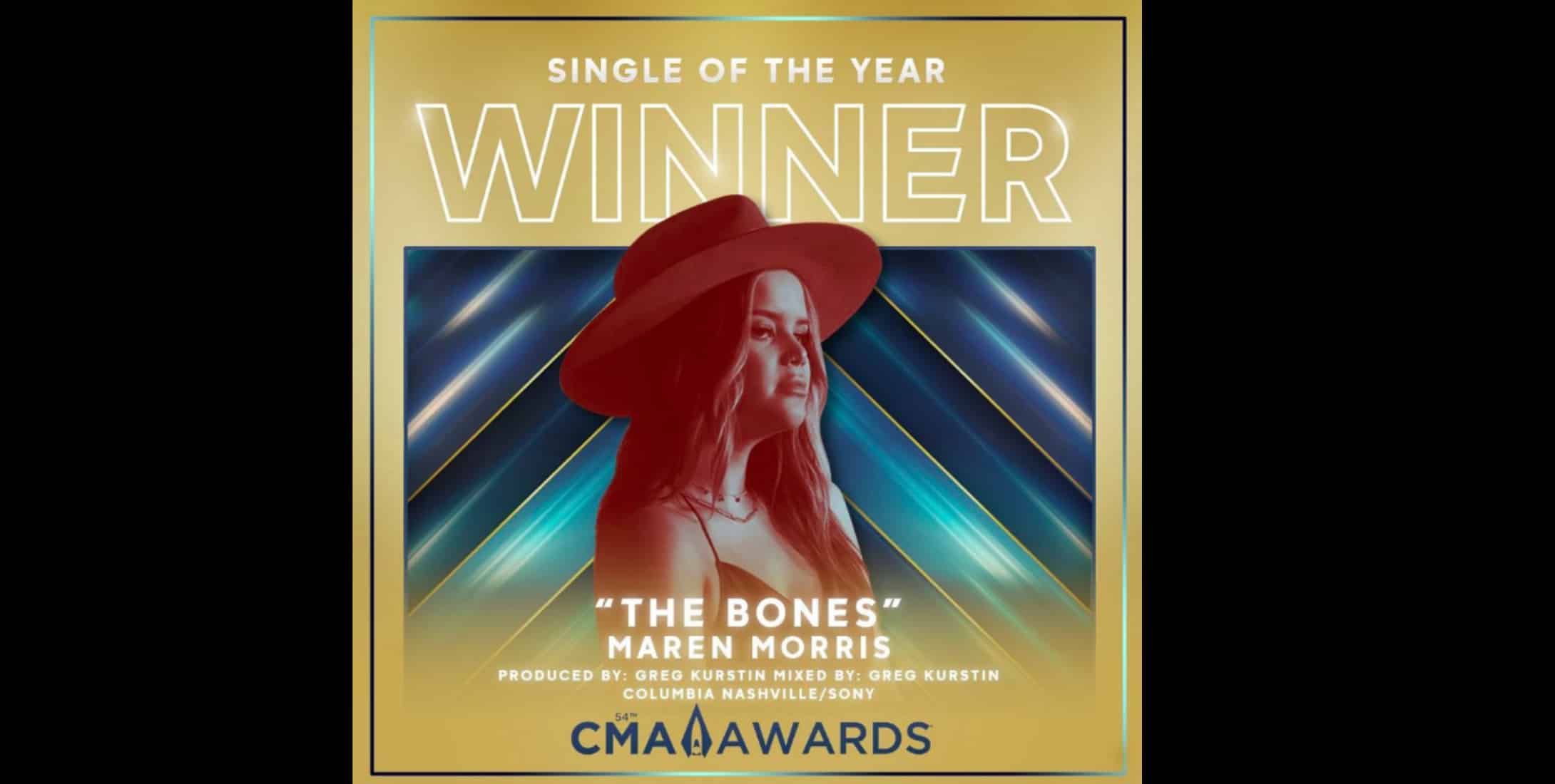 "The Bones" By Maren Morris Named CMA Single Of The Year