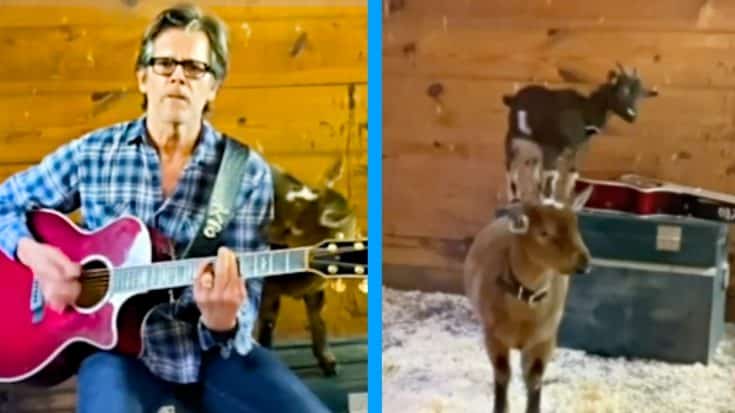 Kevin Bacon Sings “Inappropriate” Rock Song To His Goats | Country Music Videos