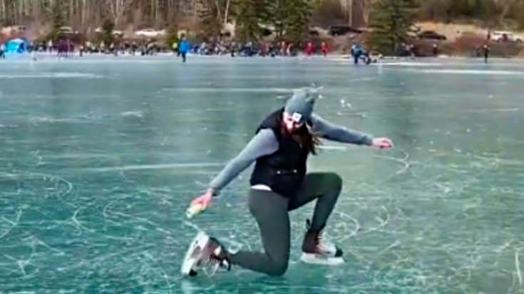 Woman Uses Ice Skate To Shotgun Beer, Gets Over Half Million Views | Country Music Videos