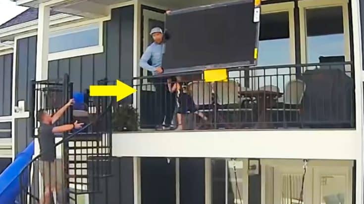 Dad Drops TV From 2nd Story After Toddler Punches Him In The Crotch | Country Music Videos