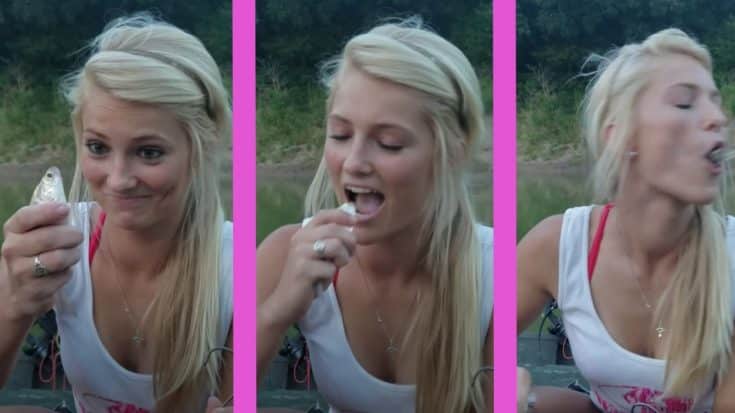 Girl Rips Head Off Fish With Her Teeth | Country Music Videos