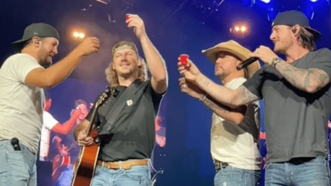 Morgan Wallen Makes Unexpected Appearance On Stage At Luke Bryan Concert | Country Music Videos