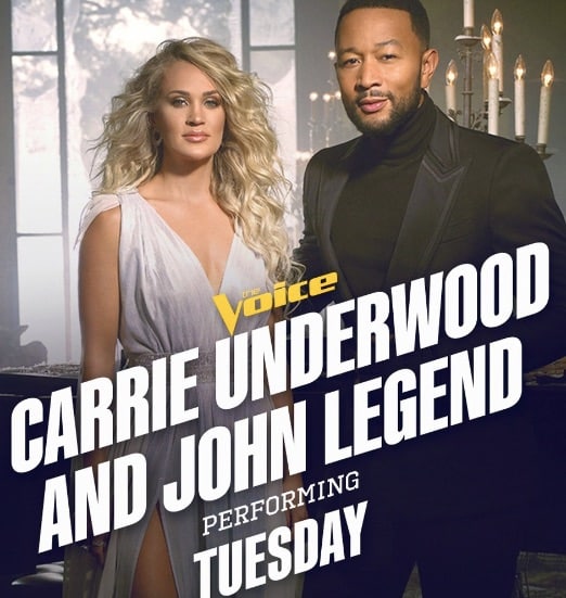 Carrie Underwood and John Legend performed Blake Shelton's "Austin" together before the Season 21 "Voice" finale.